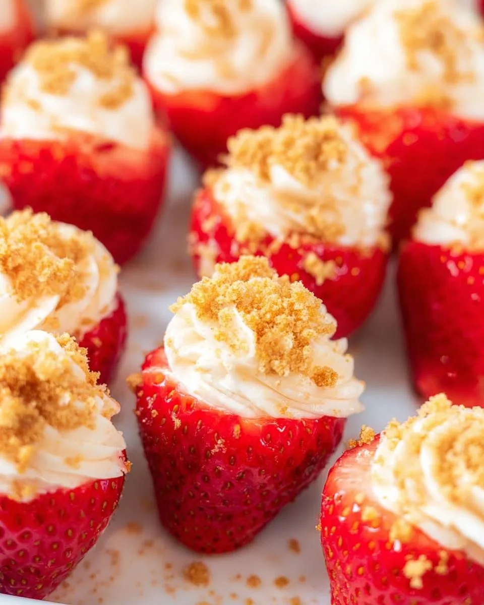 Cheesecake Stuffed Strawberries - detail 3