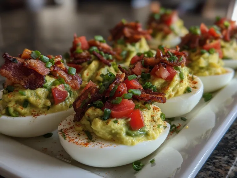 Deviled Eggs With Avocado And Chives