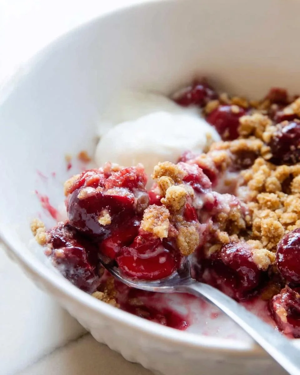 Healthy Cherry Oat Crumble - detail 3