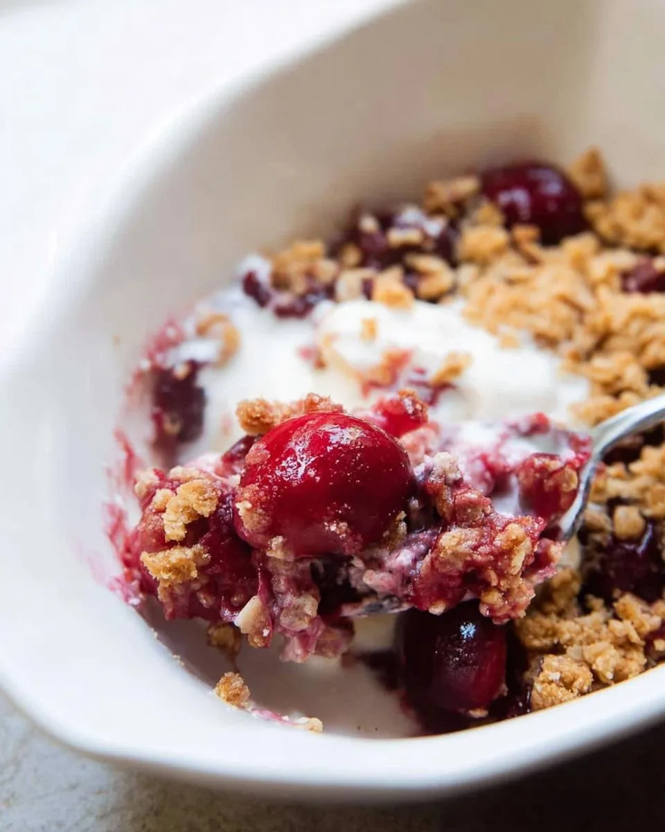 Healthy Cherry Oat Crumble - detail 4