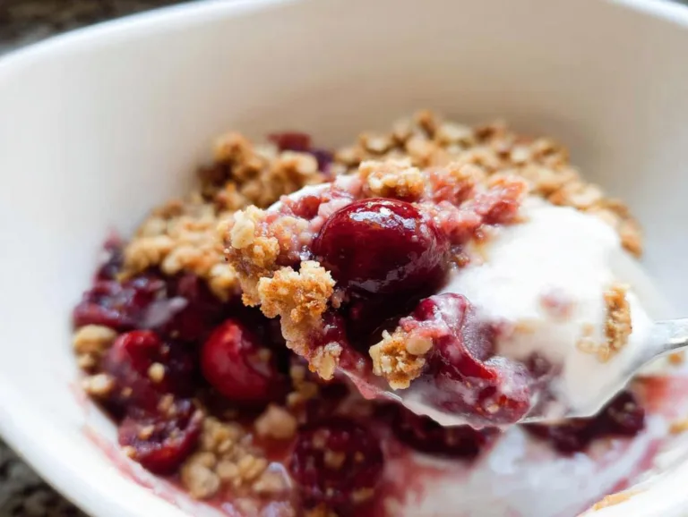 Healthy Cherry Oat Crumble