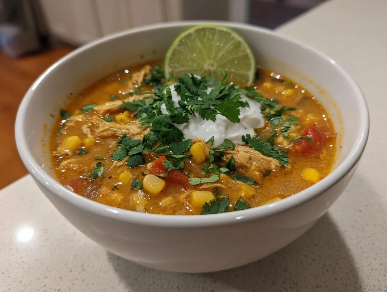 Healthy White Chicken Chili: 30g Protein Comfort Bowl