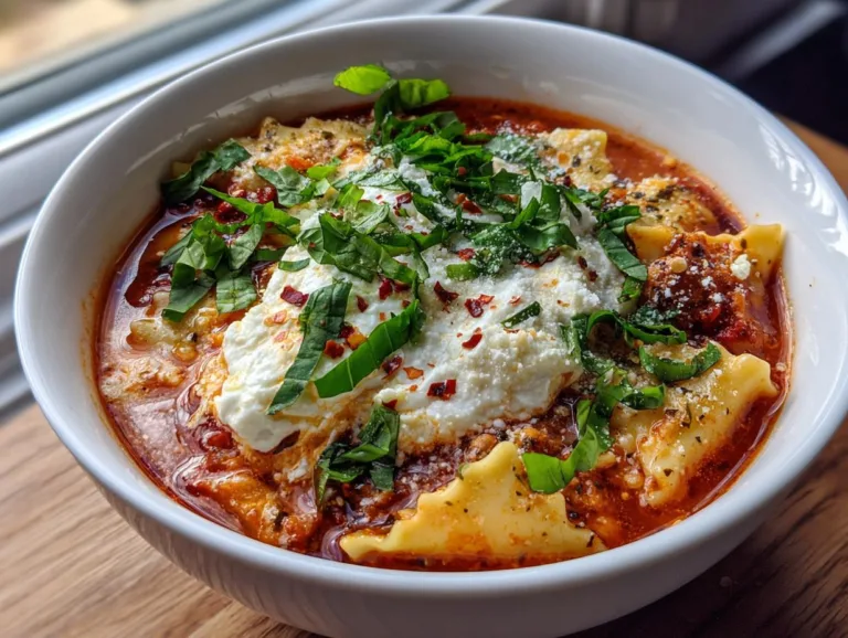 High-Protein Lasagna Soup