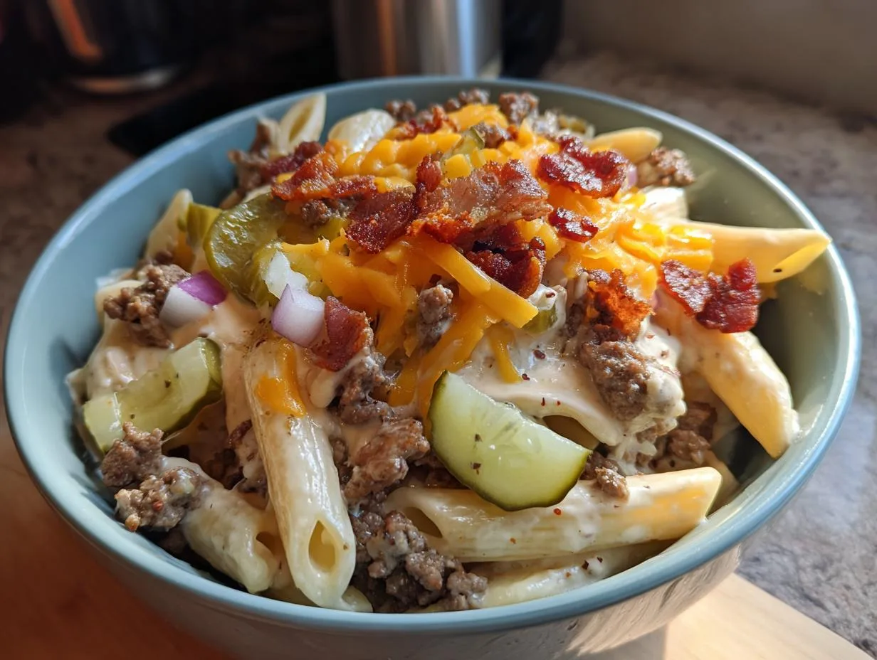 Loaded Cheeseburger Alfredo Pasta Recipe – Comfort Magic