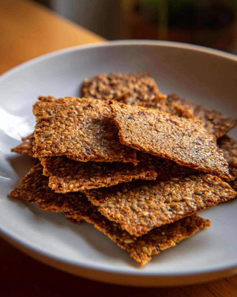 Seeded Sourdough Discard Crackers - detail 3