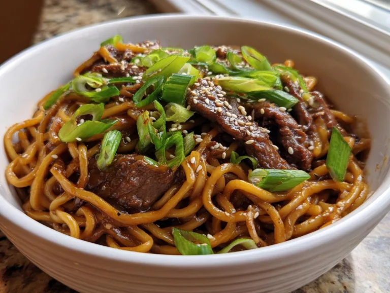 Sticky Beef Noodles