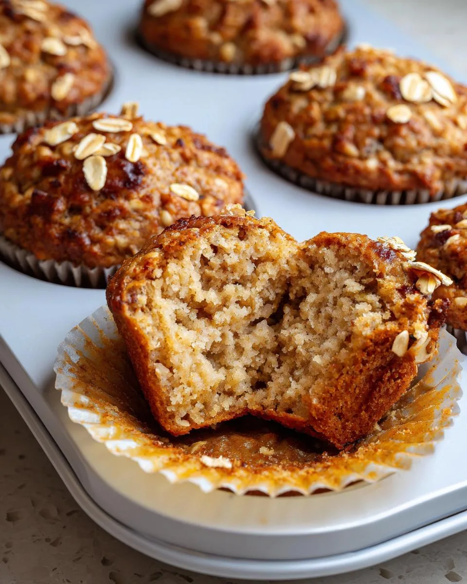 banana oat breakfast muffins - detail 3