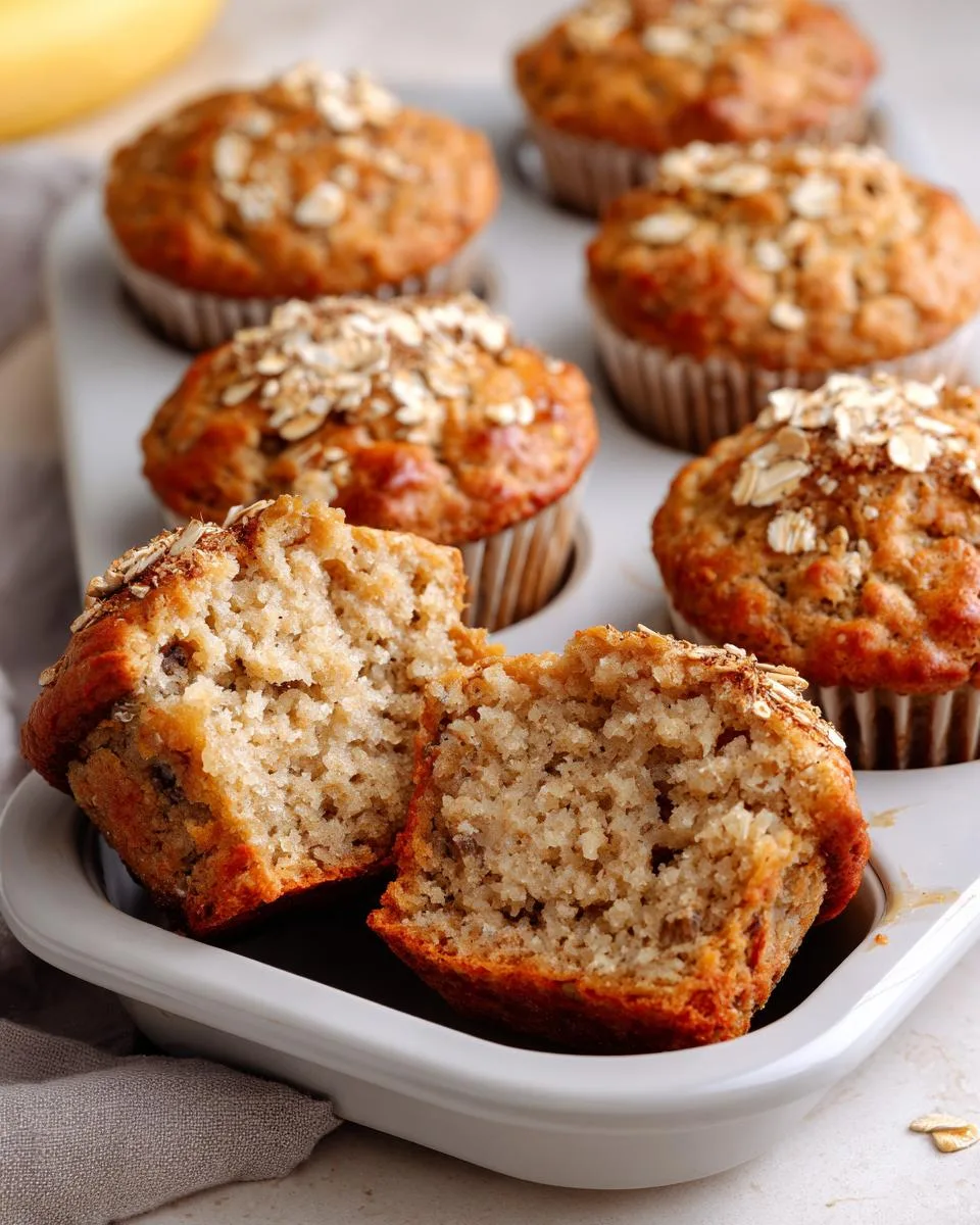banana oat breakfast muffins - detail 4
