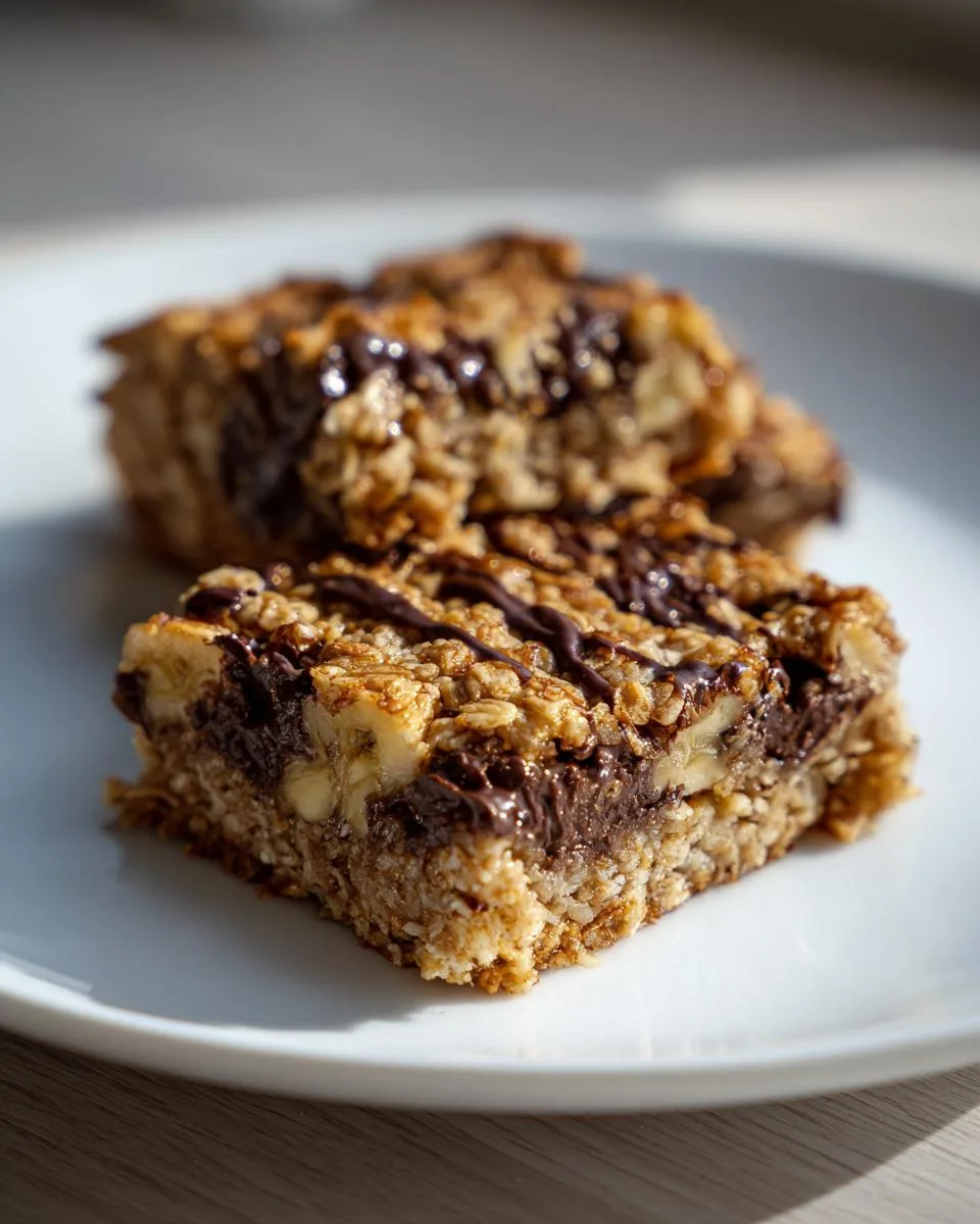 banana oatmeal bars - detail 3