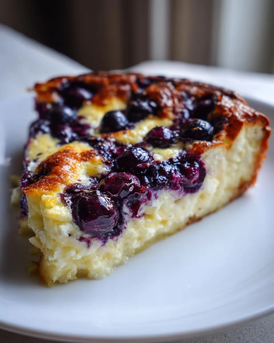 blueberry cottage cheese breakfast bake - detail 3