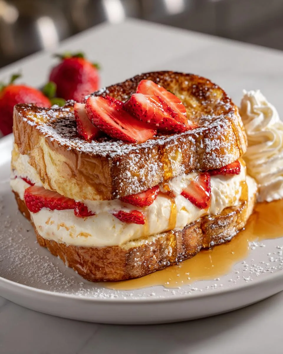 cream cheese stuffed french toast - detail 3