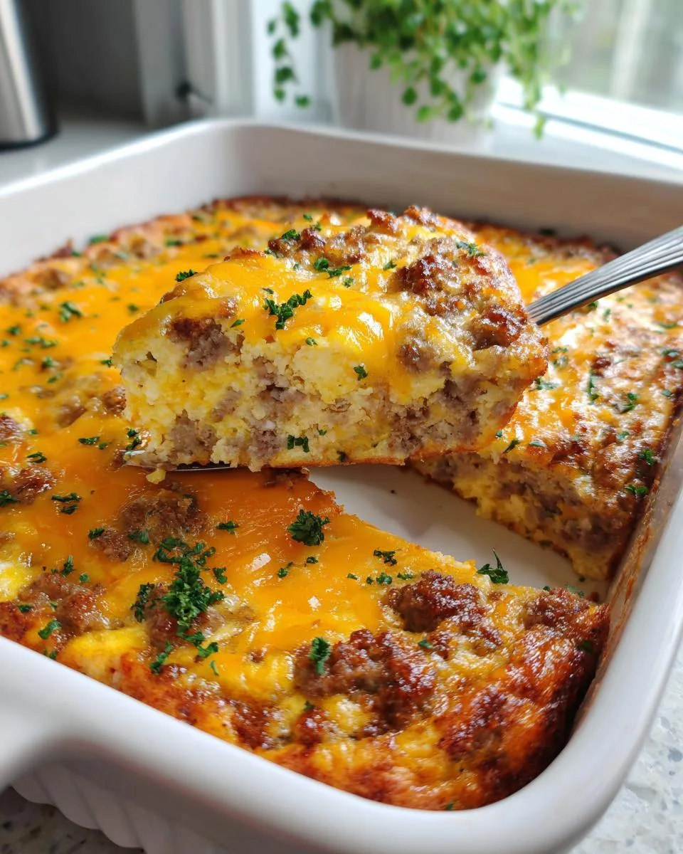 sausage and egg casserole - detail 3