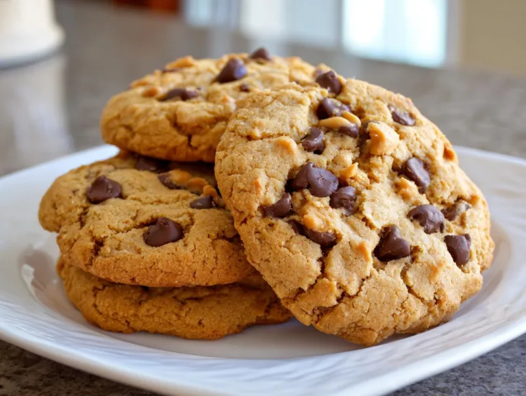 5 Ingredient Peanut Butter Chocolate Chip Cookies