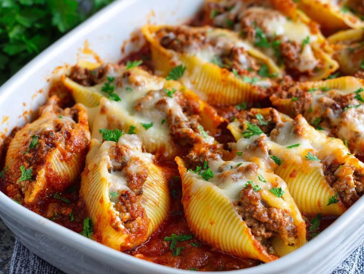 Irresistible 20-Minute Beef Stuffed Shells Creamy Ricotta