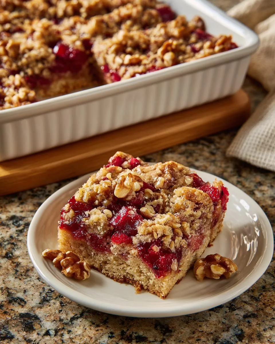 Coconut Walnut Rhubarb Dream Bars - detail 3
