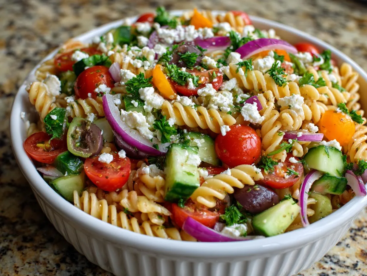 Grandma’s Yummy Cold Pasta Salad with Italian Dressing