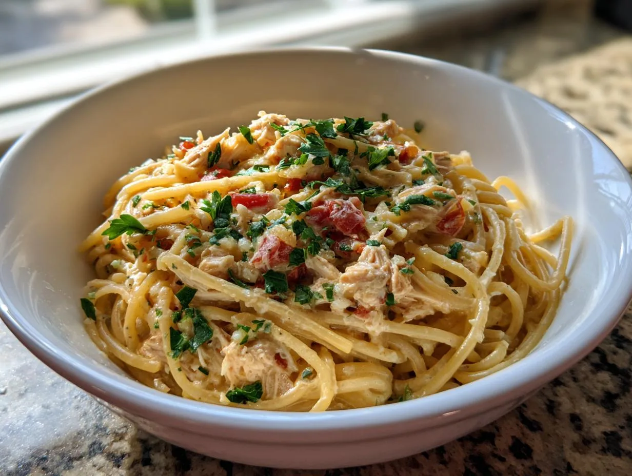 5-Star Crockpot Chicken Spaghetti Dinner That Melts Hearts