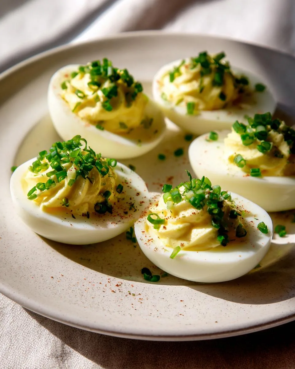 Deviled Eggs With Chives And Dill - detail 3
