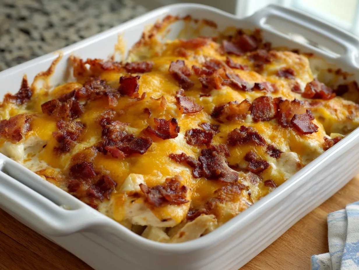 Irresistible 40-Minute beckon Chicken Bacon Ranch Casserole
