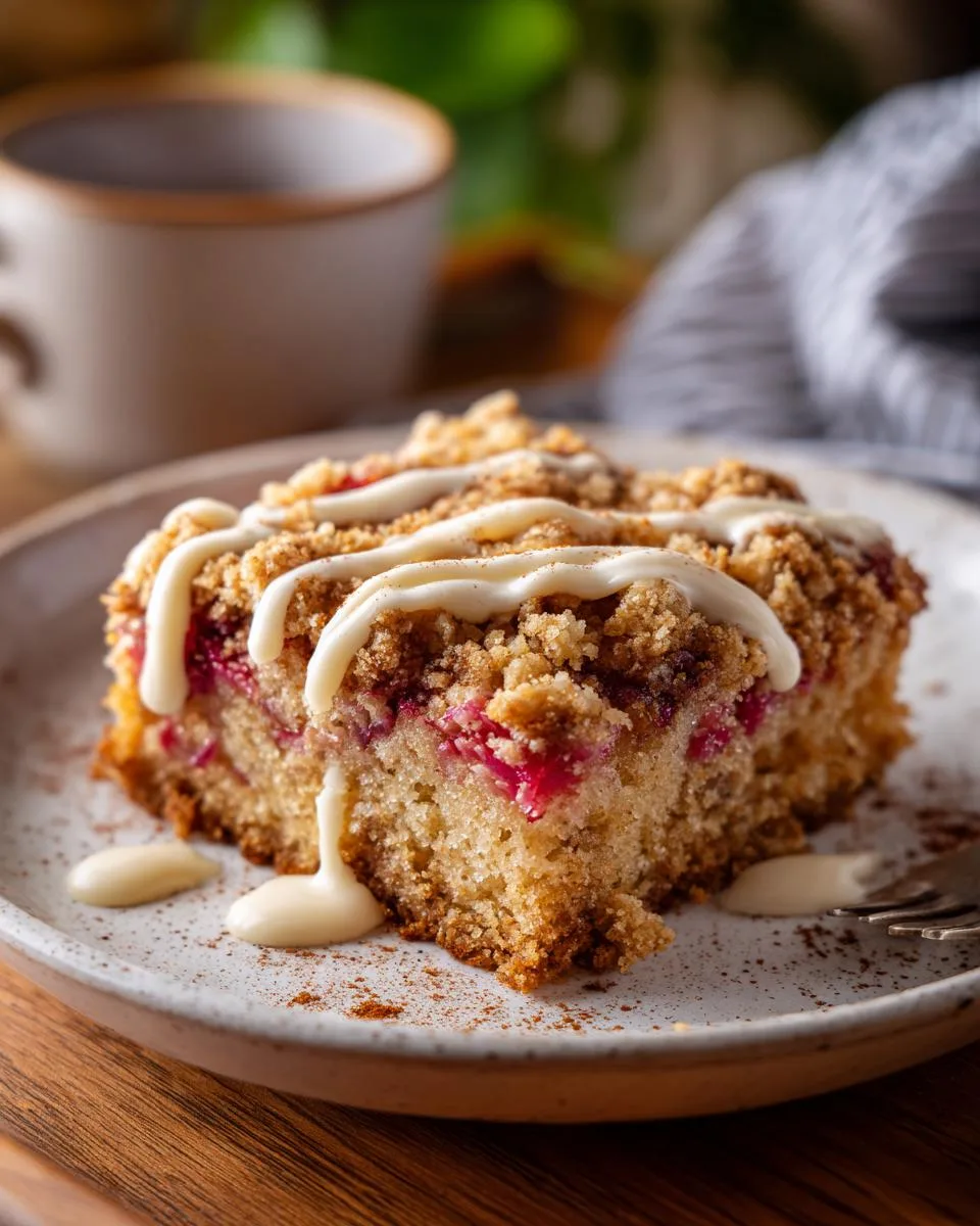 Old-Fashioned Buttermilk Rhubarb Cake - detail 3