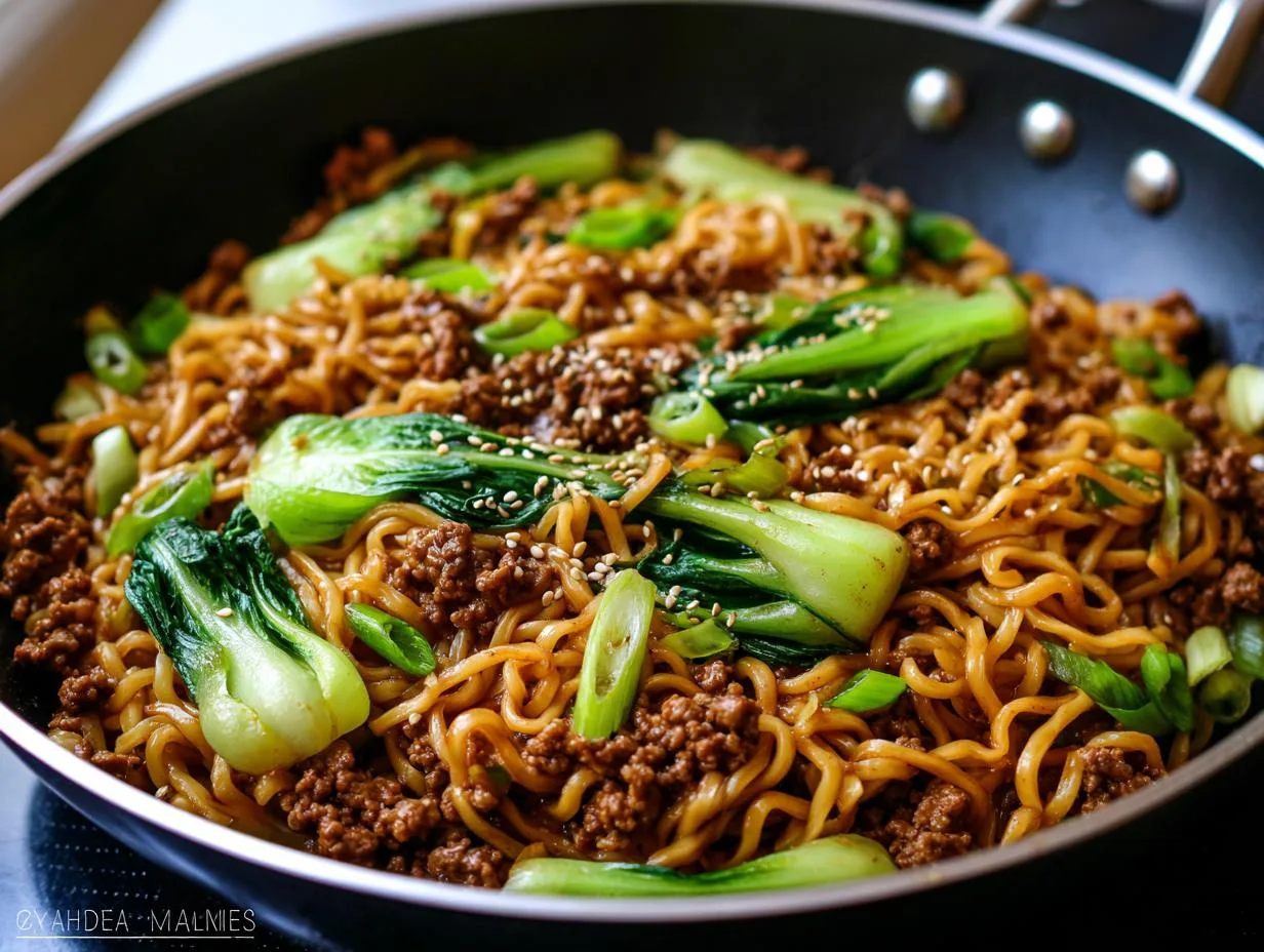 Amazing 25-Min One Pan Beef Ramen Noodles Recipe