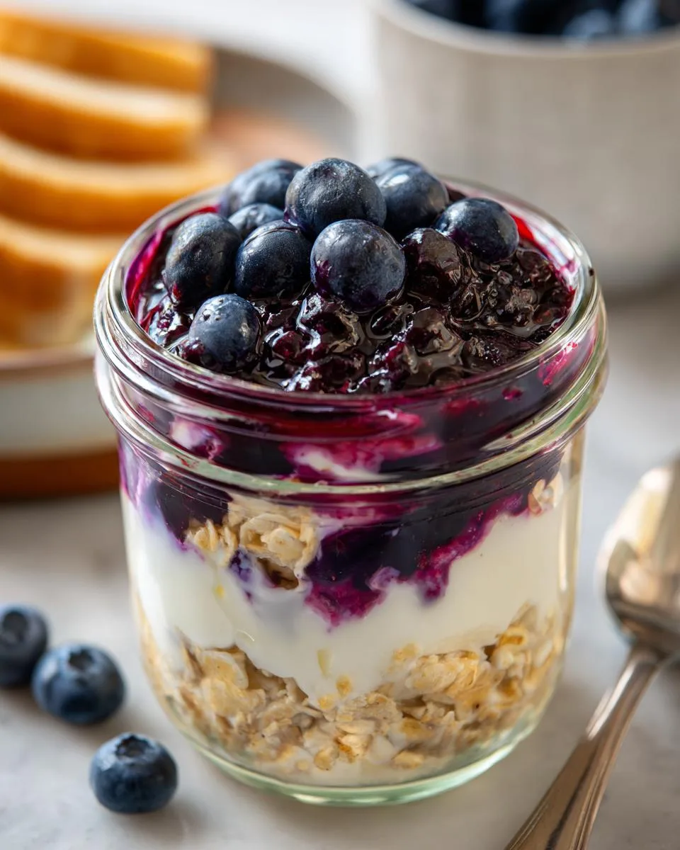 Overnight Blueberries and Cream Oats - detail 3