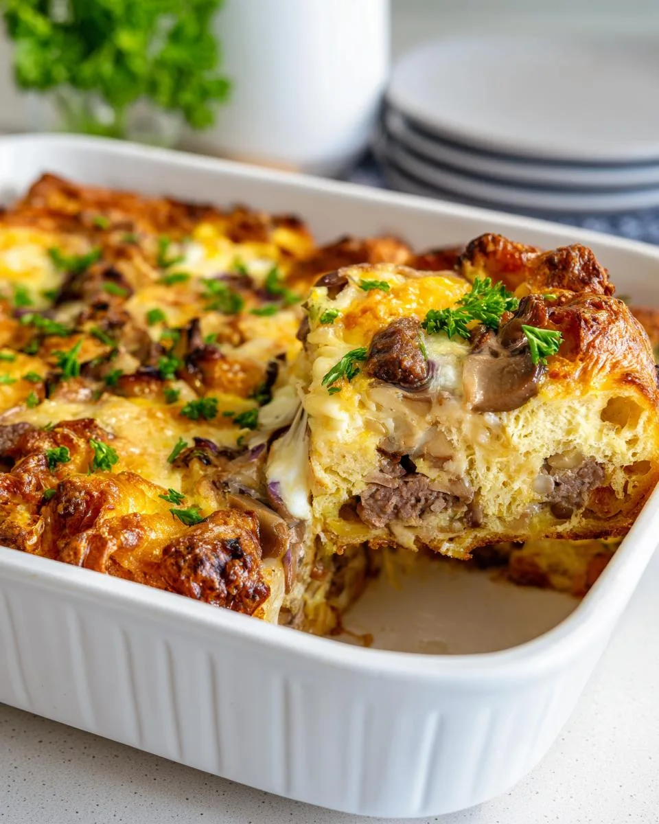 Philly Cheesesteak Breakfast Casserole - detail 3