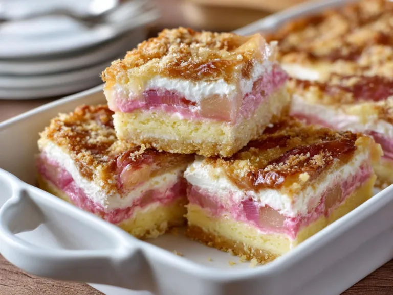 Rhubarb Custard Dessert Bars