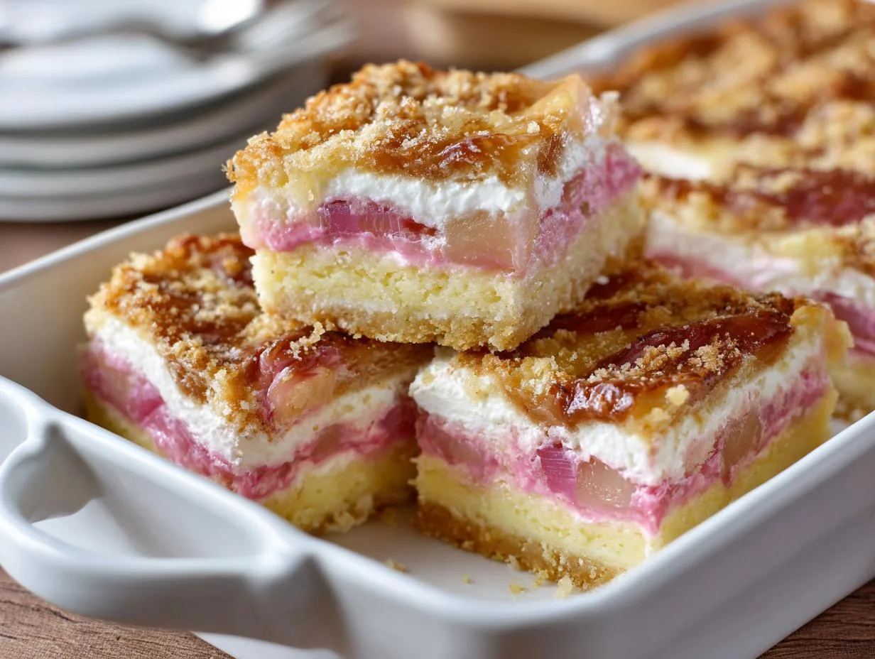 Rhubarb Custard Dessert Bars Recipe – Irresistible Bliss