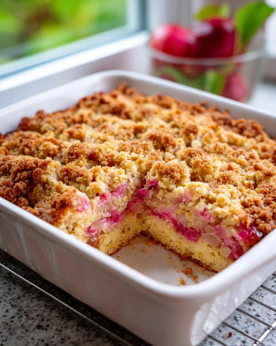 Rhubarb Sour Cream Coffee Cake - detail 3