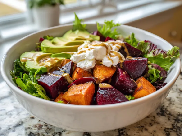 Roasted Beet Sweet Potato Avocado