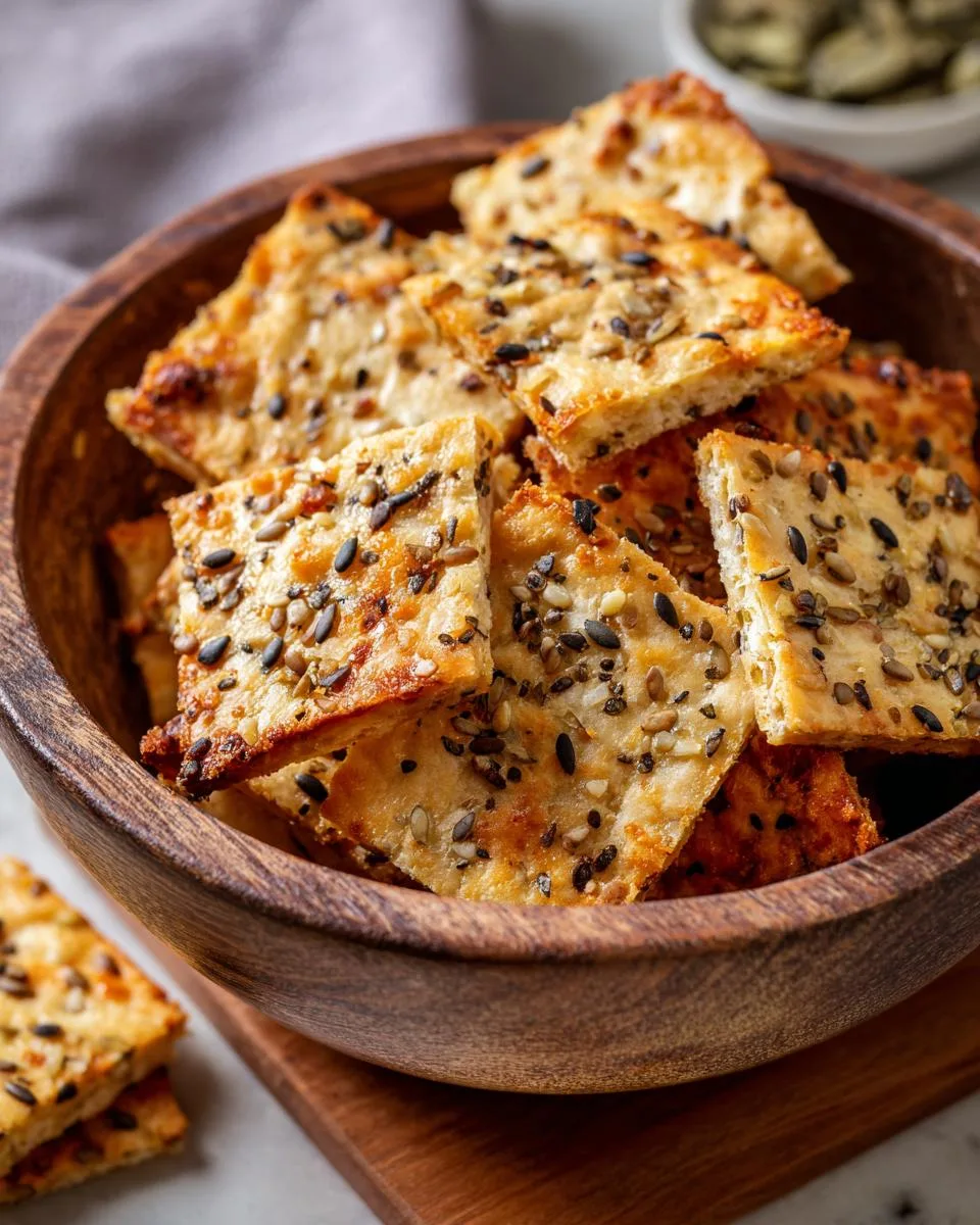 Seeded Sourdough Crackers - detail 2