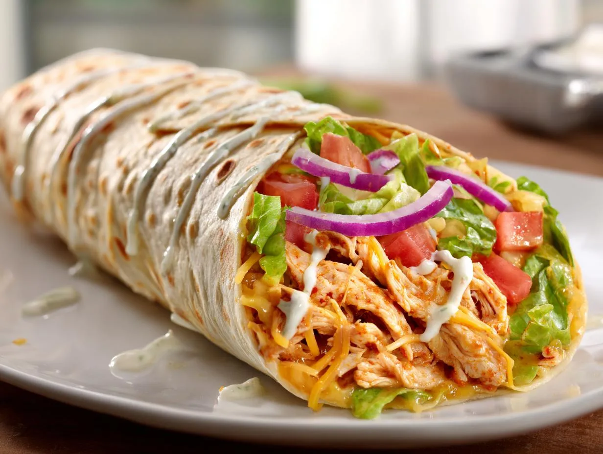 Slow Cooker Buffalo Chicken Wraps: 3-Ingredient Magic
