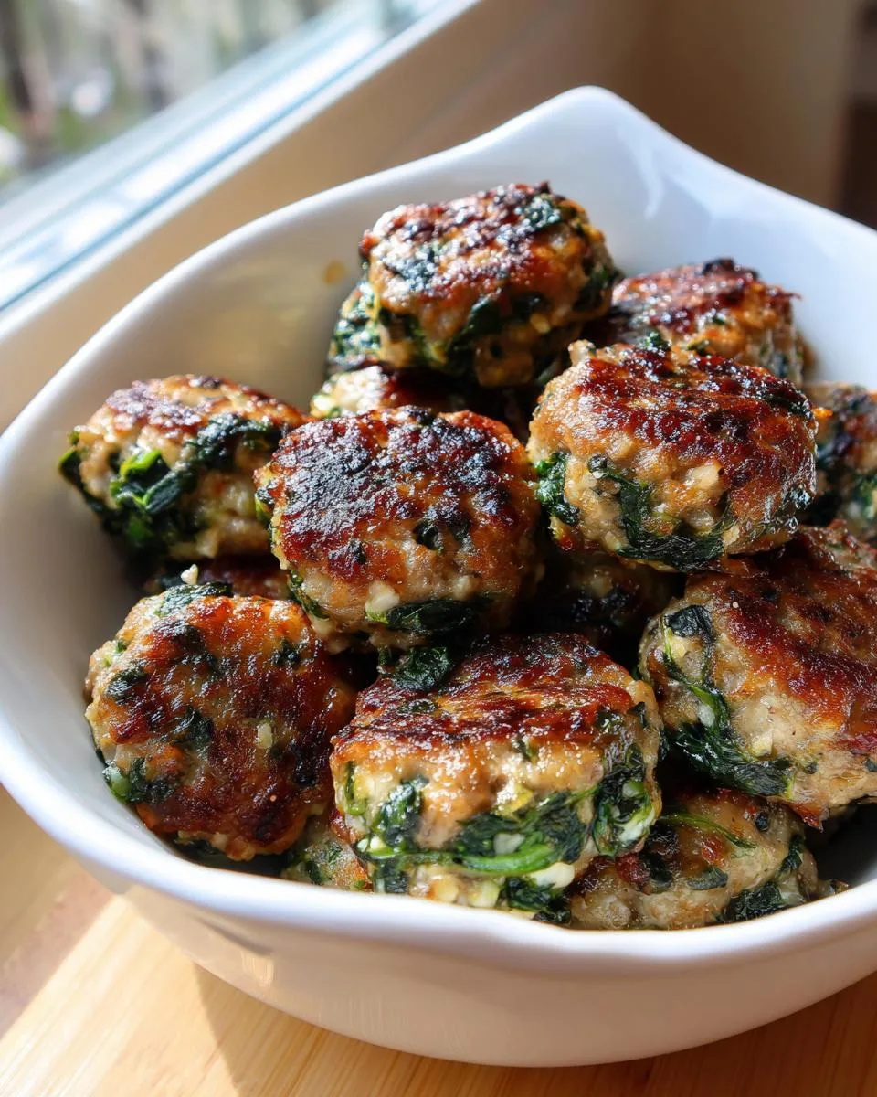 Spinach Garlic Meatballs Recipe - detail 3