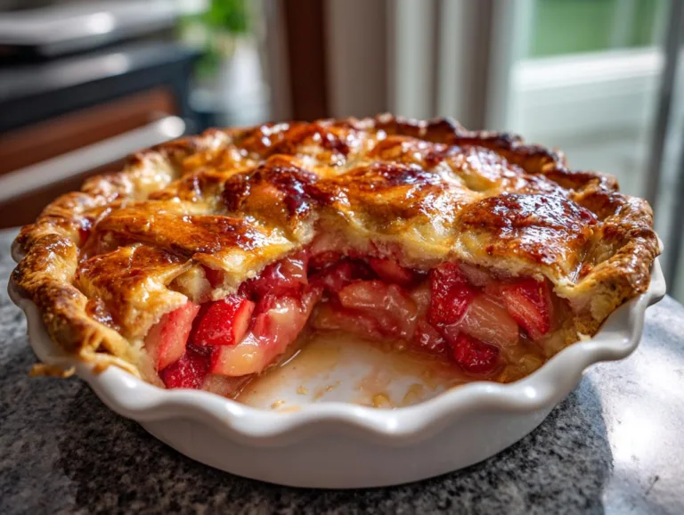 Strawberry Rhubarb Custard Pie Recipe