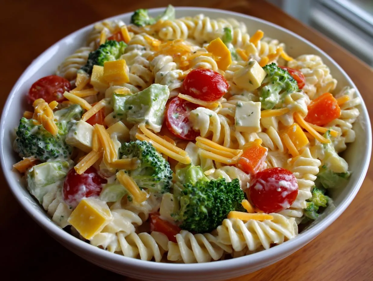 Veggie Cottage Cheese Pasta Salad: Grandma’s Crunchy Secret!