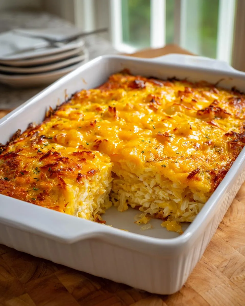 cheesy egg hashbrown brunch casserole - detail 3