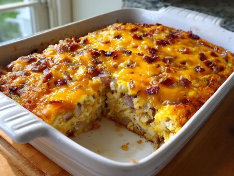 cheesy egg hashbrown brunch casserole