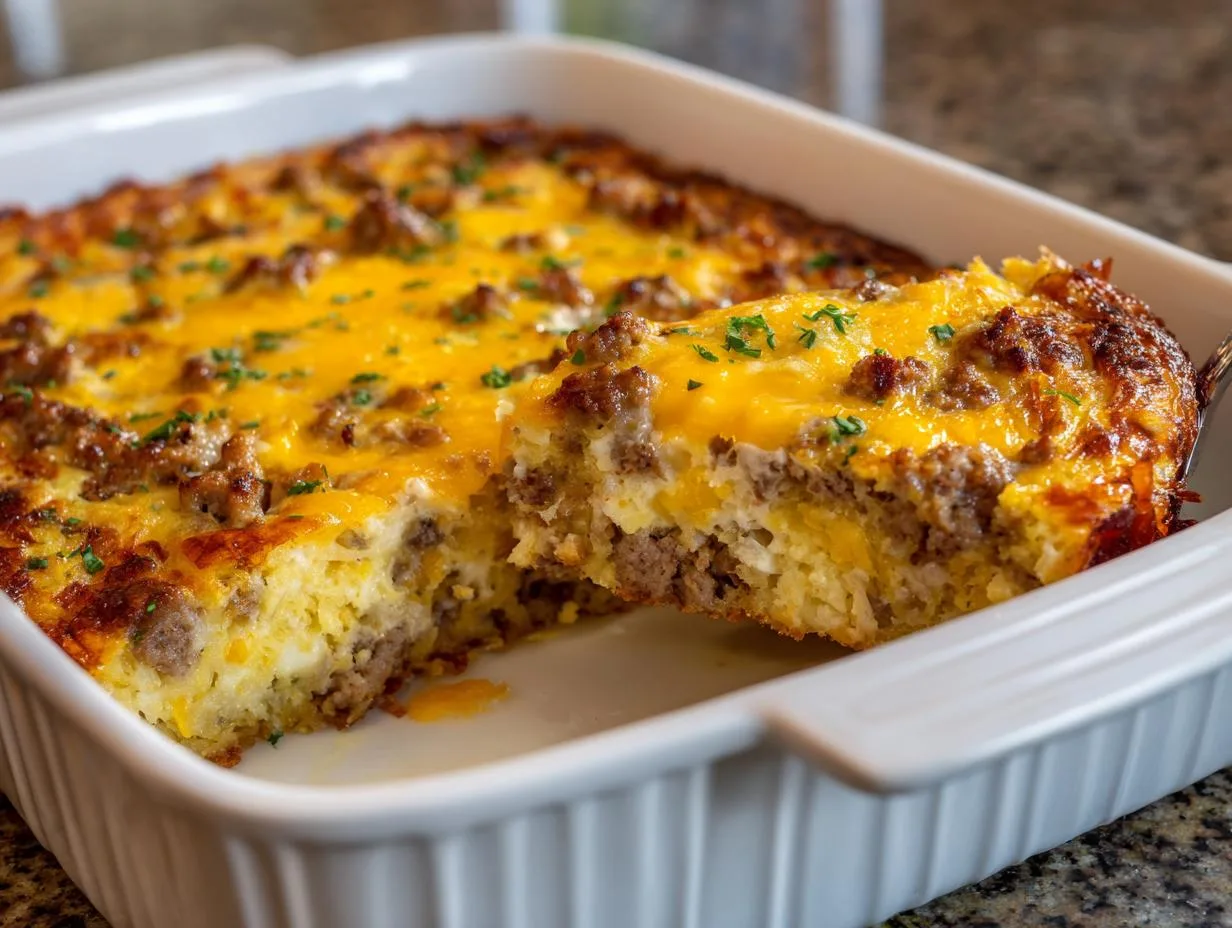 Classic Breakfast Hashbrown Casserole Recipe – 8 Servings