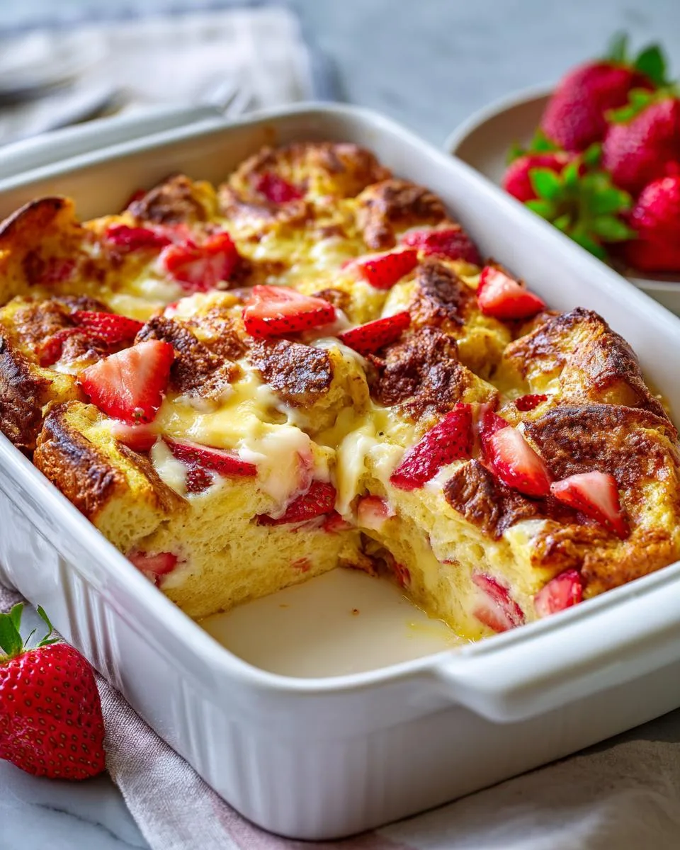 cream cheese french toast bake - detail 3