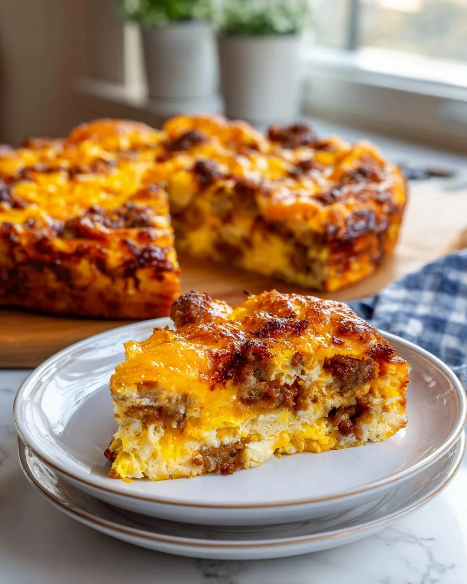 crescent roll breakfast casserole - detail 3