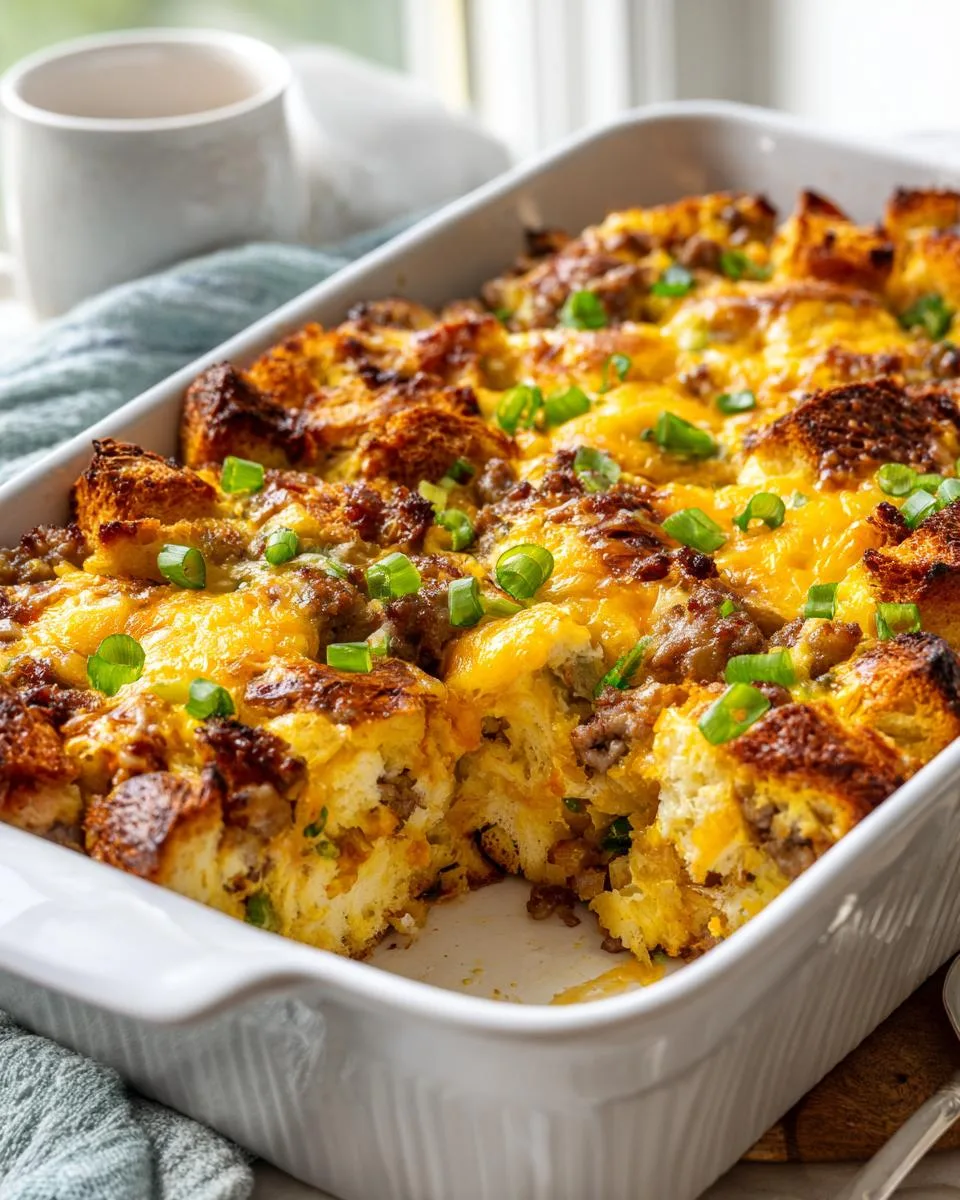 croissant breakfast casserole - detail 3