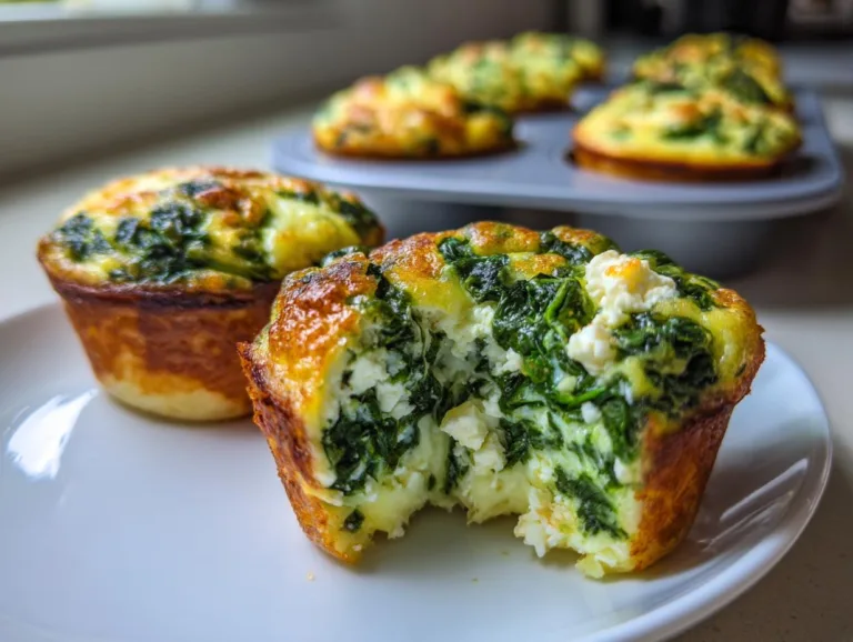 eggs spinach feta muffins
