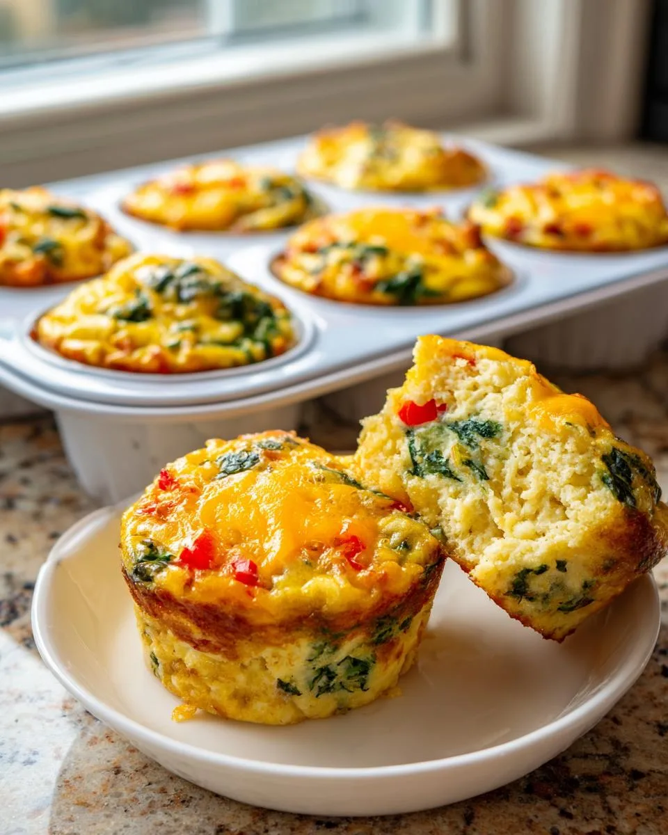 healthy breakfast egg muffins - detail 3