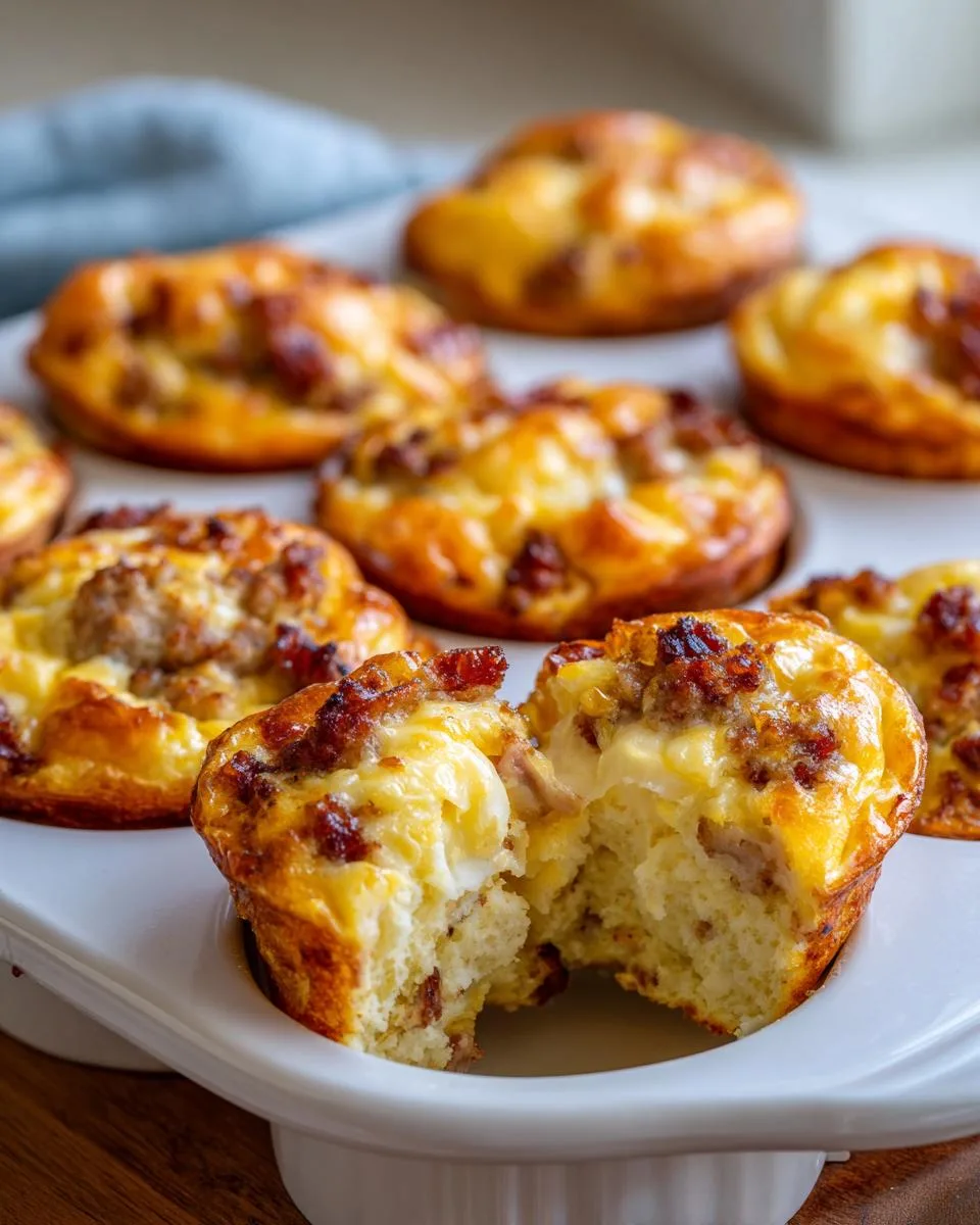 high-protein pancake sausage mini muffins - detail 3