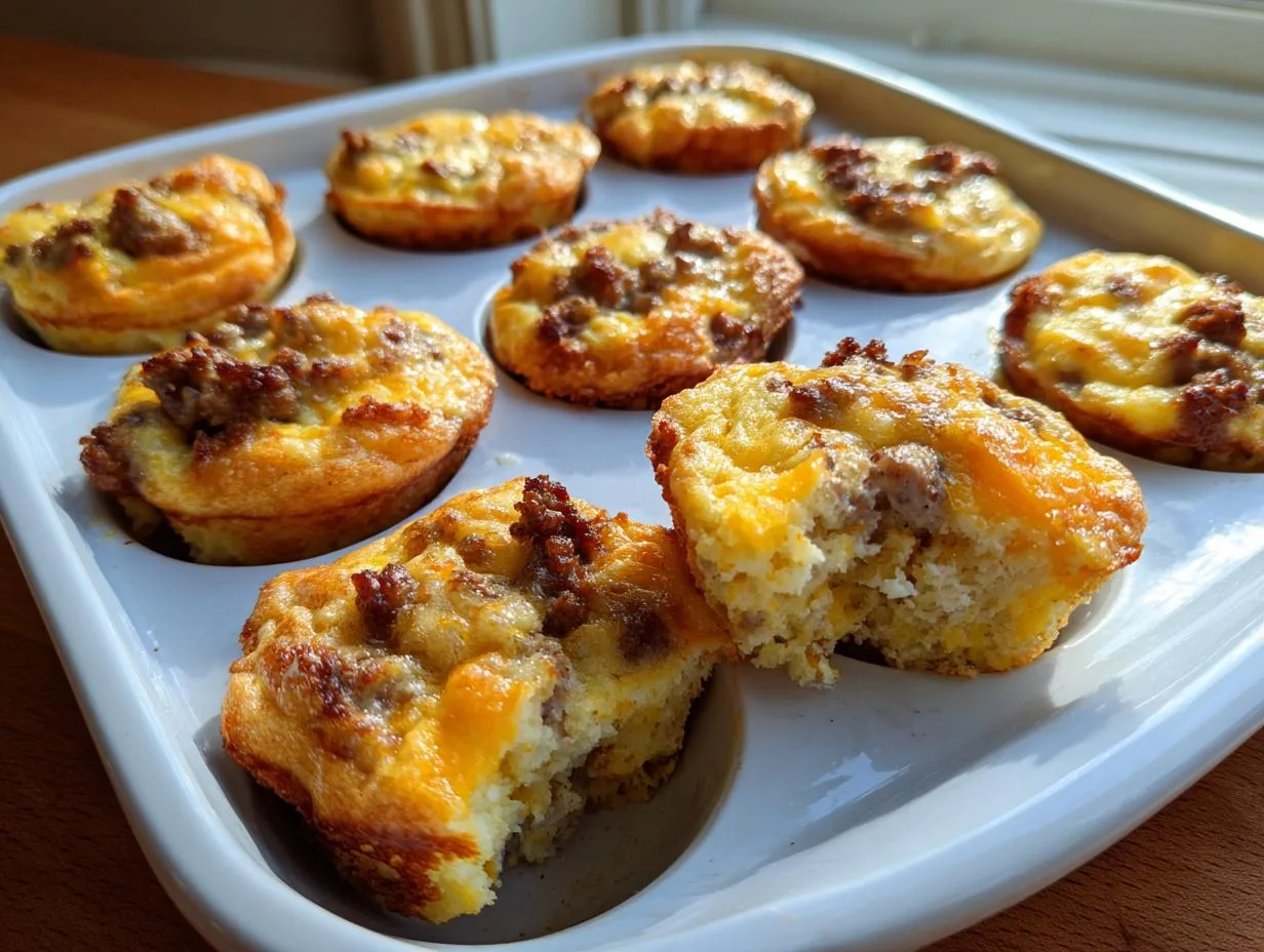 Irresistible High-Protein Pancake Sausage Mini Muffins