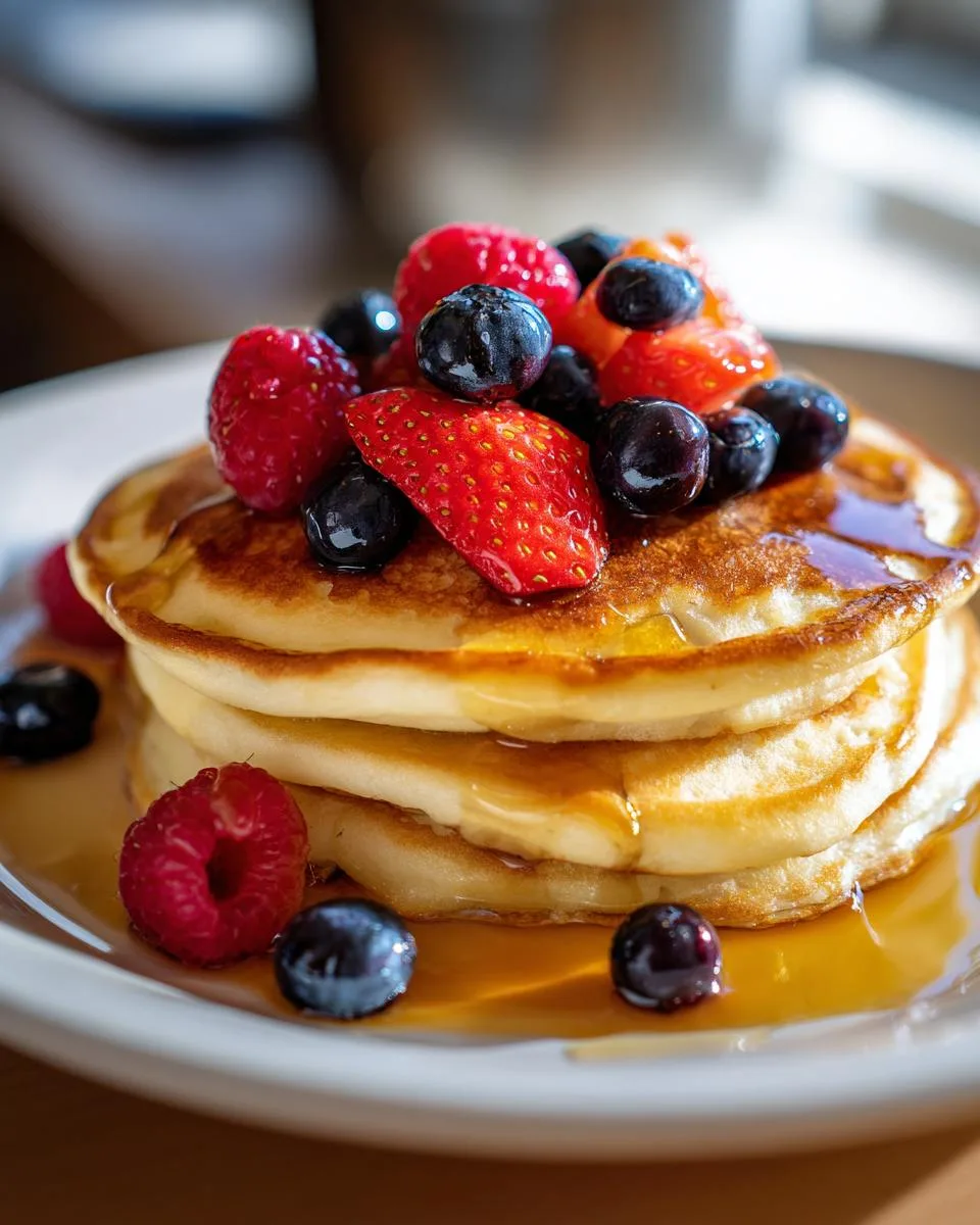 light airy greek yogurt pancakes - detail 3