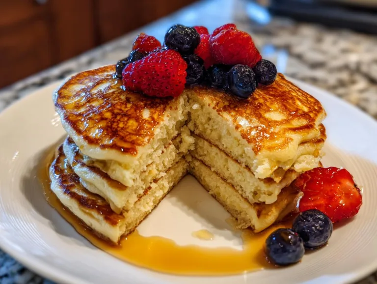 light airy greek yogurt pancakes