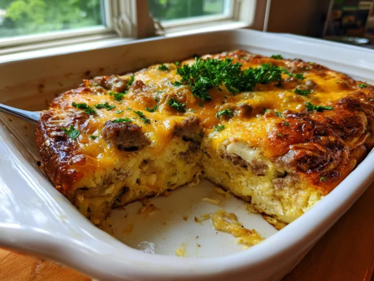 overnight breakfast strata casserole