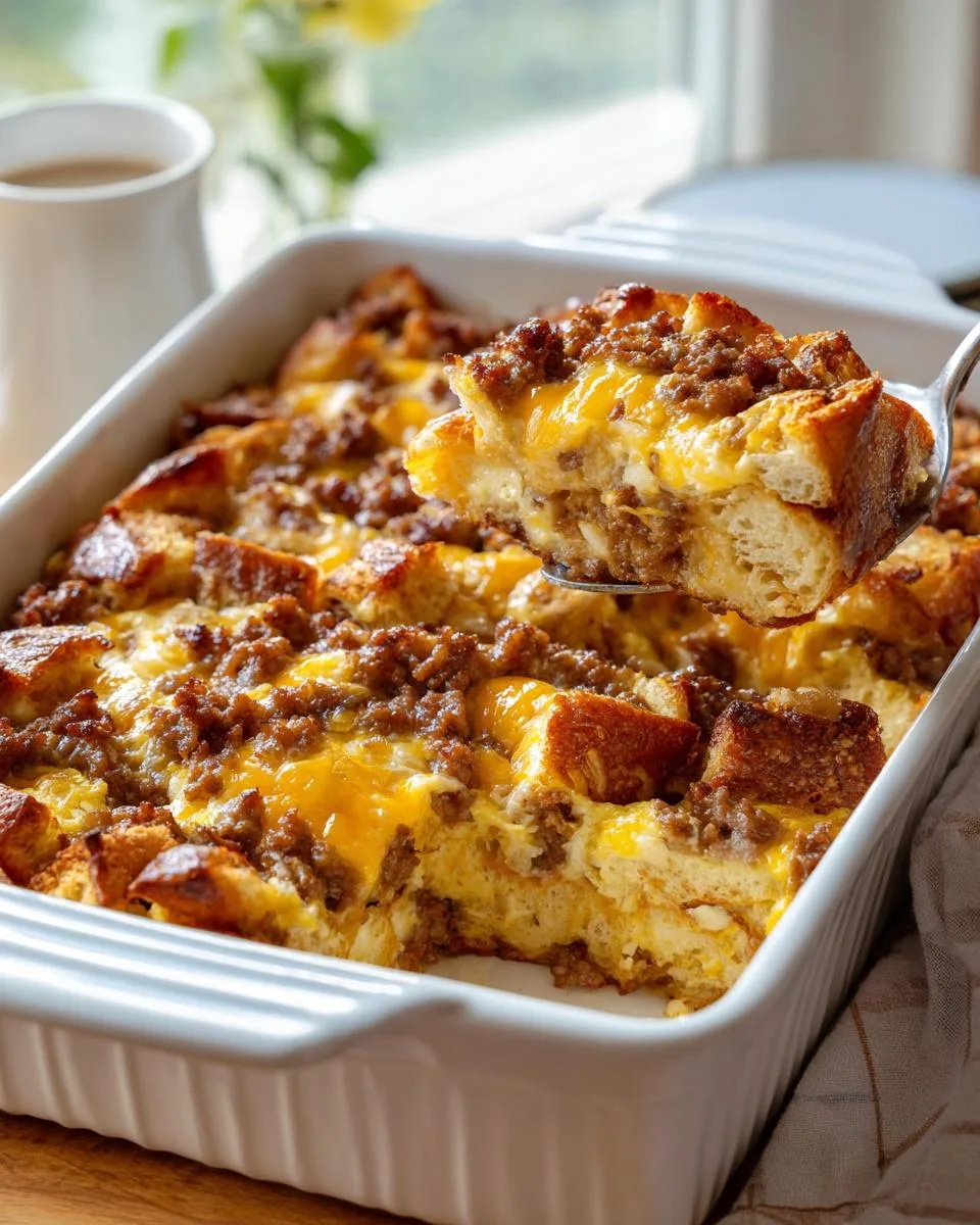 sausage breakfast casserole - detail 3